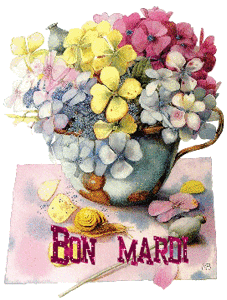 Gif animé Bon mardi fleurs